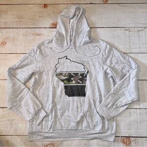 Wisconsin Gray Graphic Hoodie
